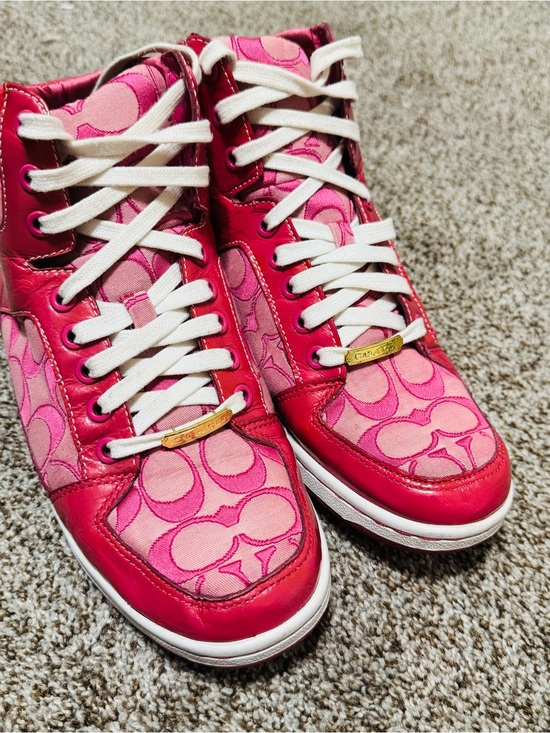 Coach Shoes - Coach Norra High-Top Sneaker Q388 Women's Sz 9 Signature Shoes F0007